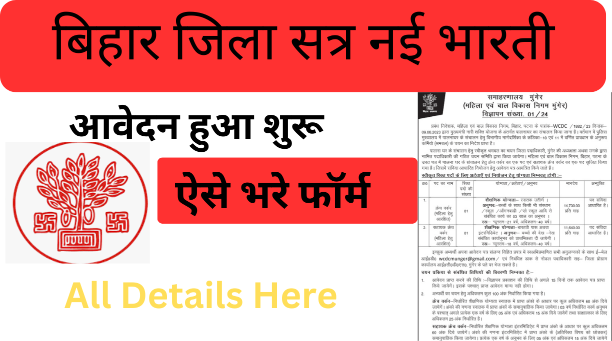 पटना जिला कार्यालय में सरकारी नौकरी का सुनहरा मौका! 2024 में इन पदों पर हो रही है बंपर भर्ती - अभी करें आवेदन!